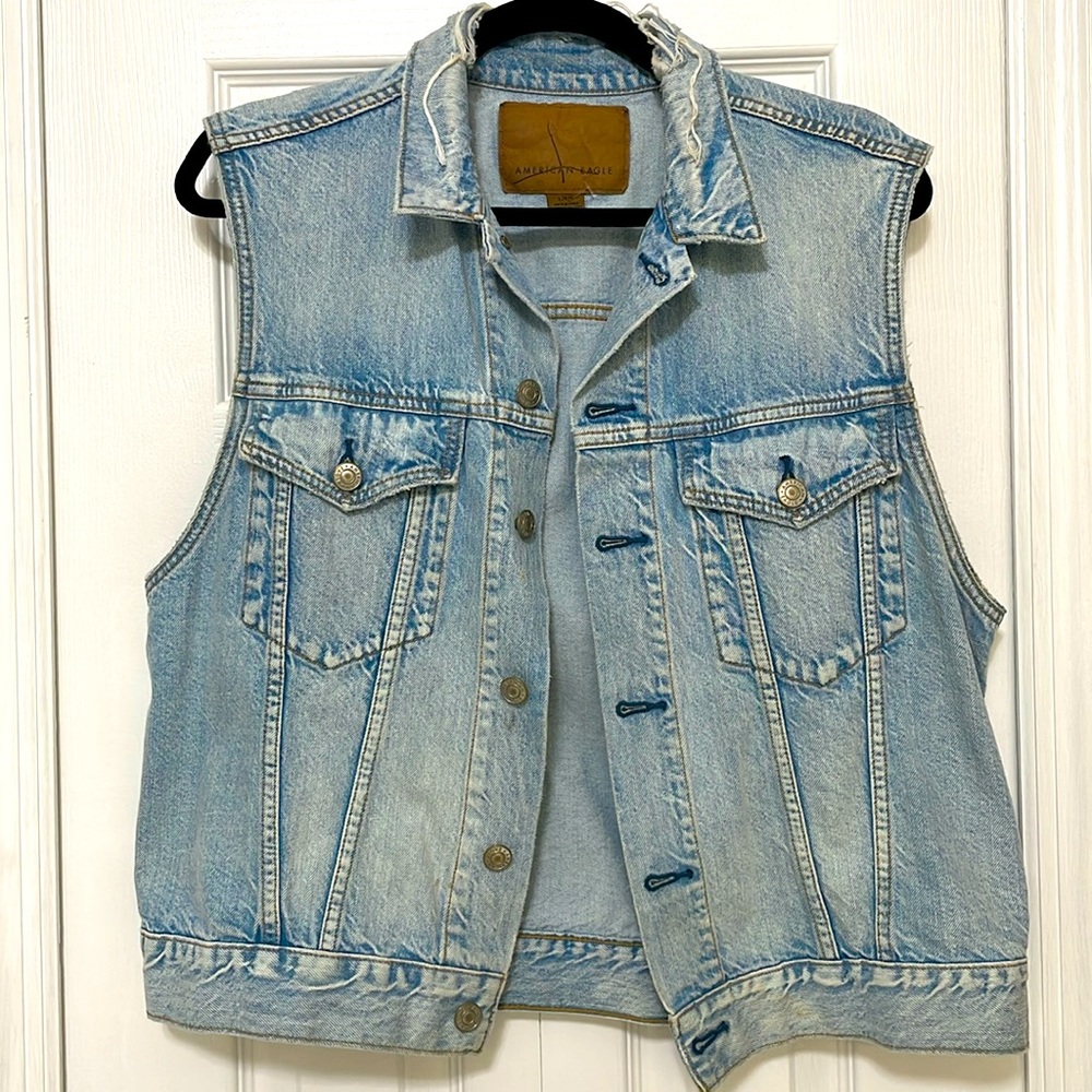 American Eagle denim vest